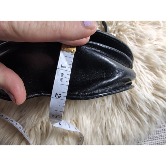 Gianni Firenze Small Mini Two-toned Black Crossbody Italian Leather Handbag Long - Picture 16 of 16